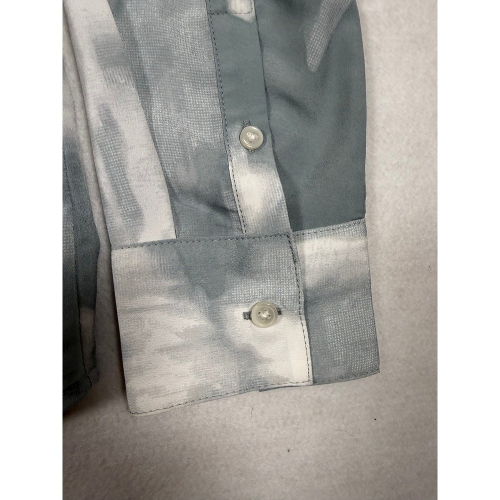 Banana Republic Dillon Shirt Womens Small Blue White Tie Dye Button Down - Picture 5 of 10